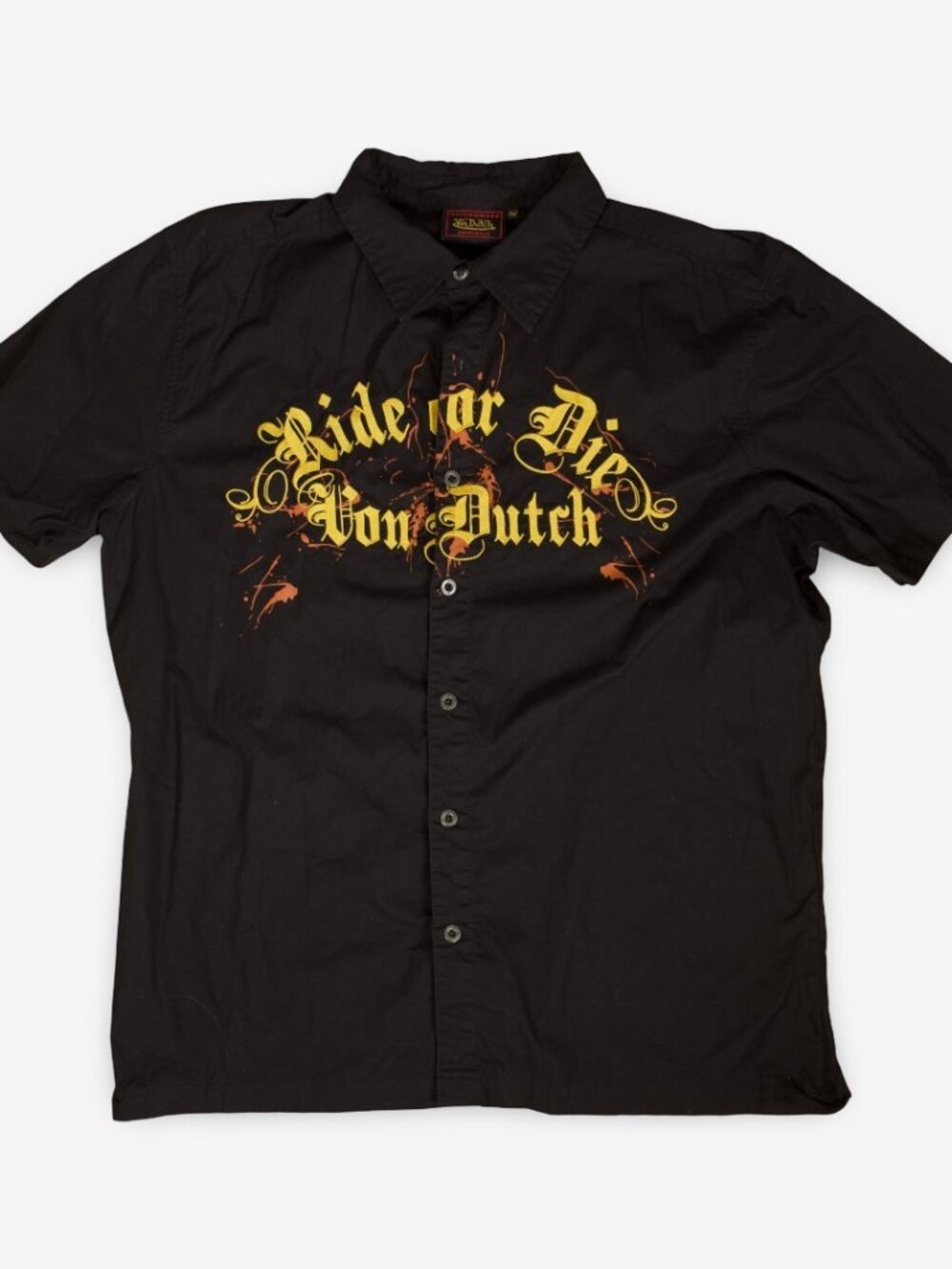 Vintage Y2K Von Dutch Logo Button Up Shirt